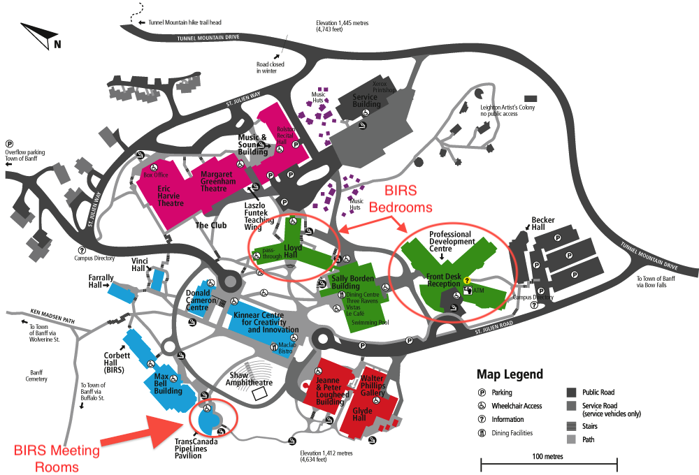 Map of The Banff Centre campus