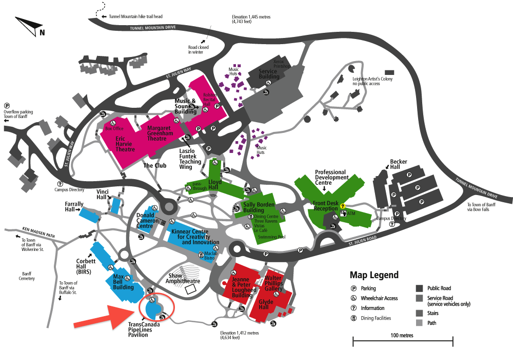 Campus map indicating location of TCPL Map